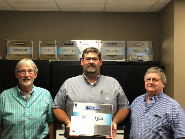 Pyramid Roofing Company in Sikeston, Missouri with Carlisle SynTec Systems Perfection Award